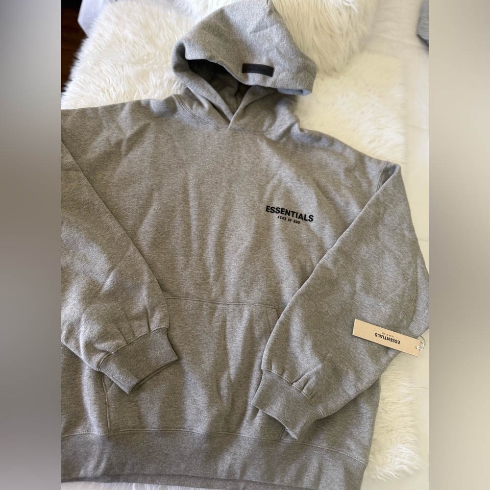 Authentic Essentials Fear of God dark oatmeal Hoodie NWT